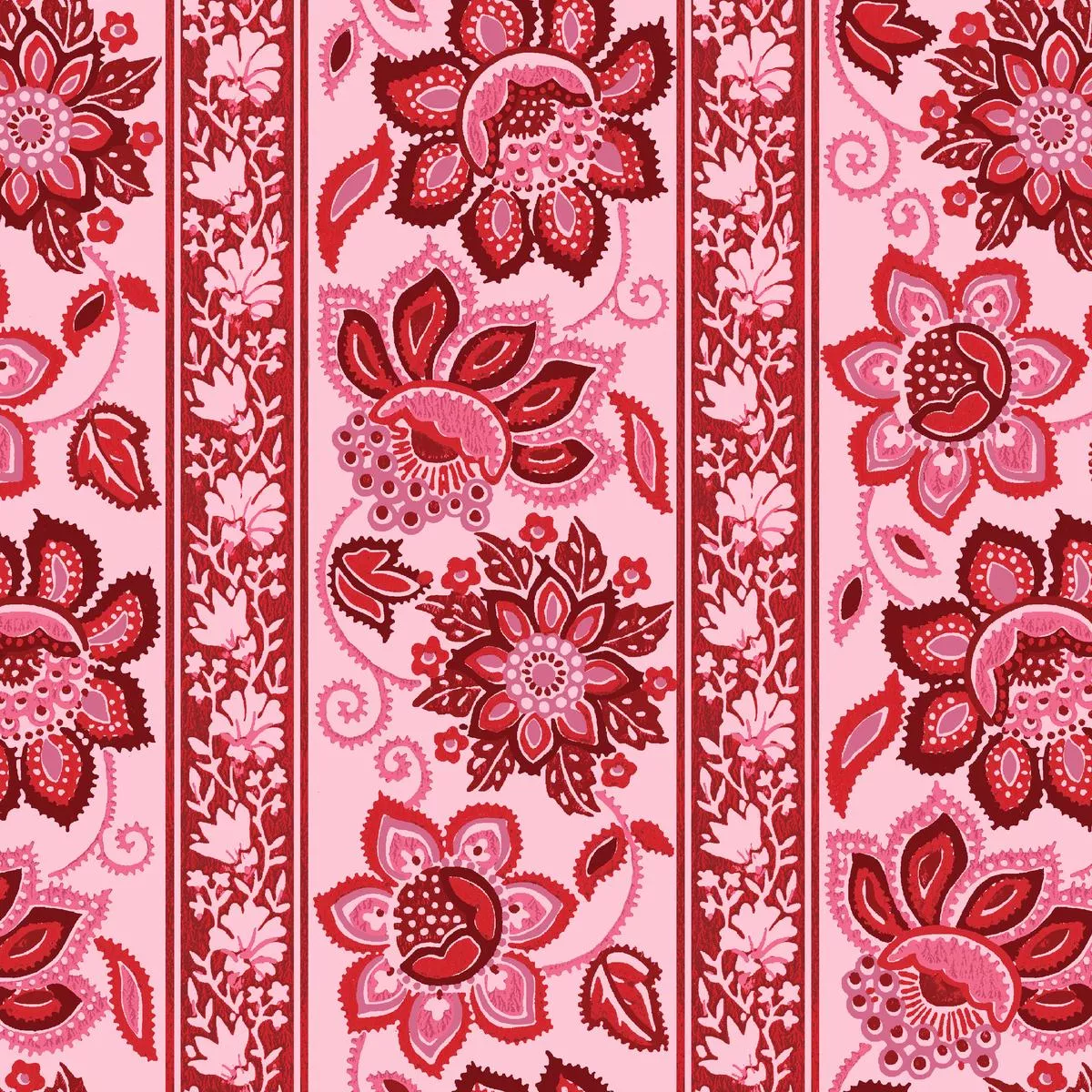 Romantic Folk in Blush Fabric