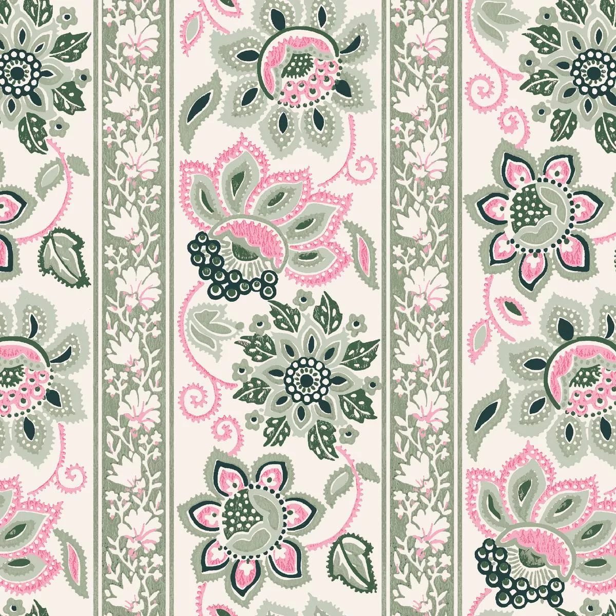 Romantic Folk in Moss Fabric