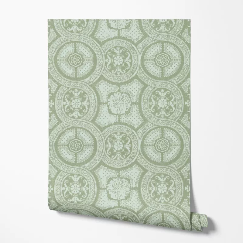Romantic Sequence in Moss Wallpaper