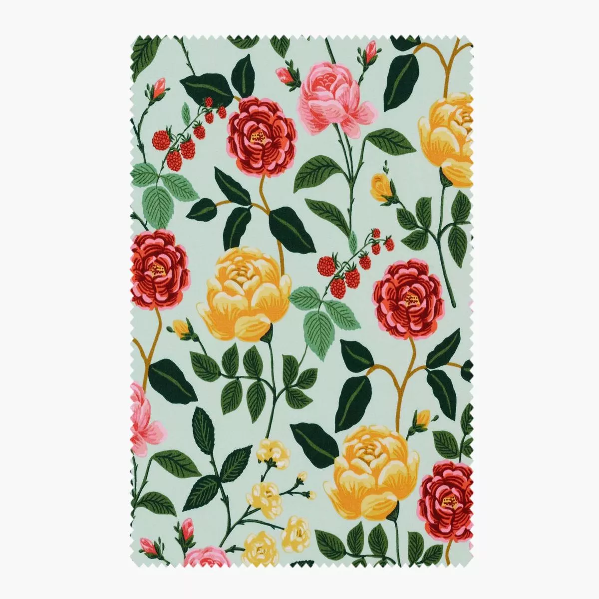 roses-rayon-fabric-mint Roses Rayon Fabric – Mint