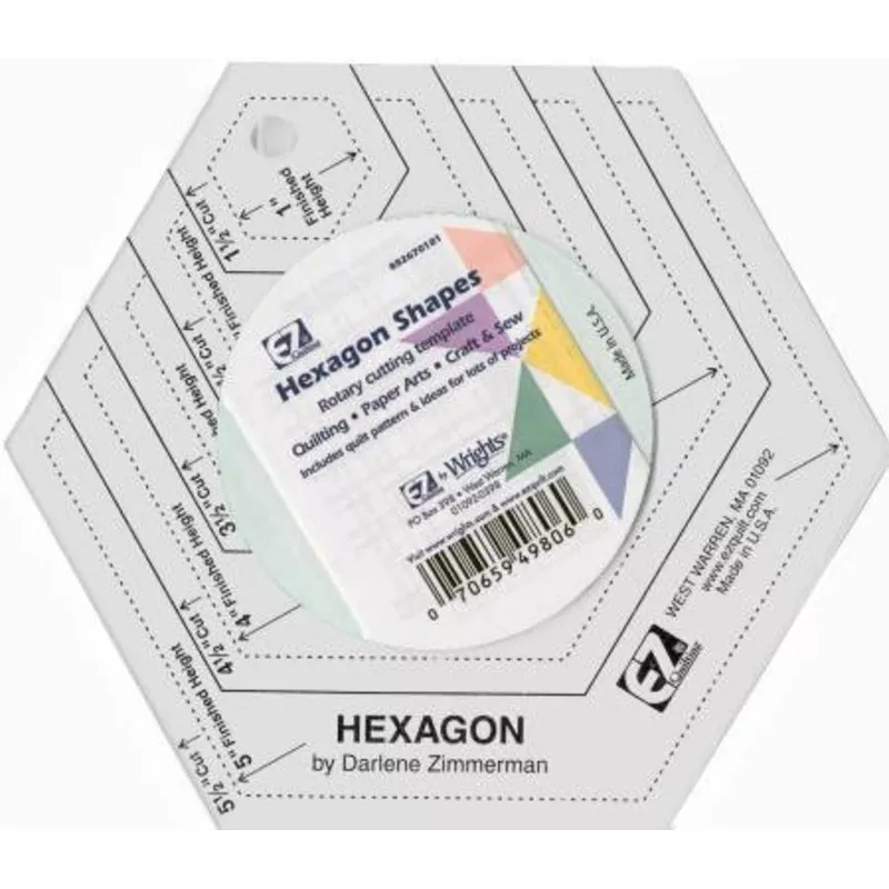 Rotary Cutting Shapes Hexagon Clear