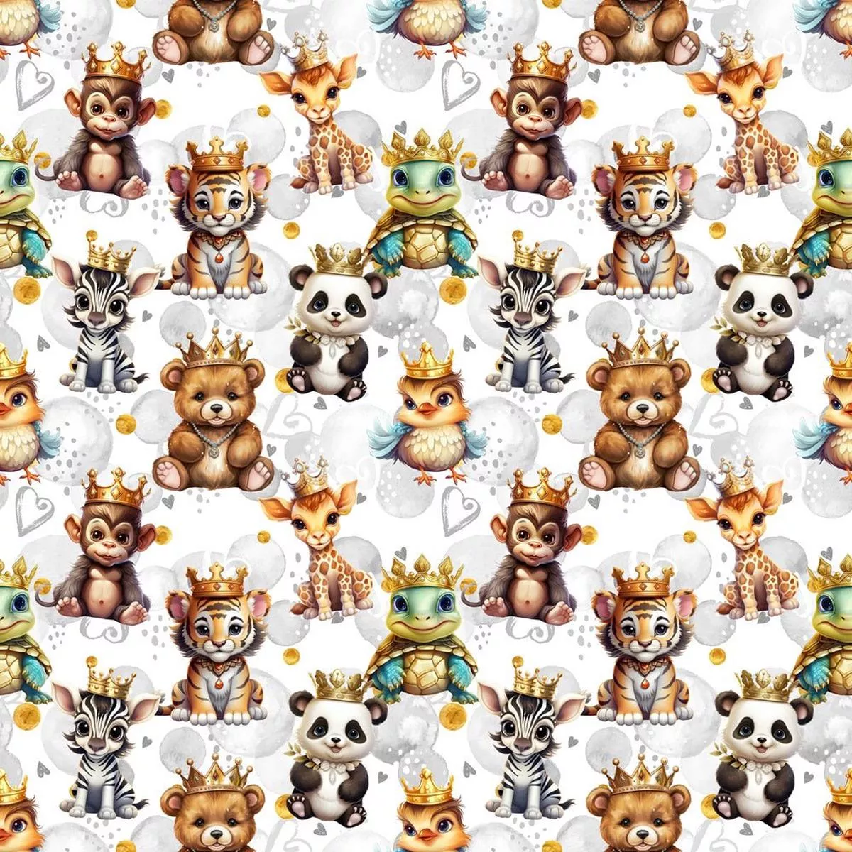 Royal Baby Animals Fabric