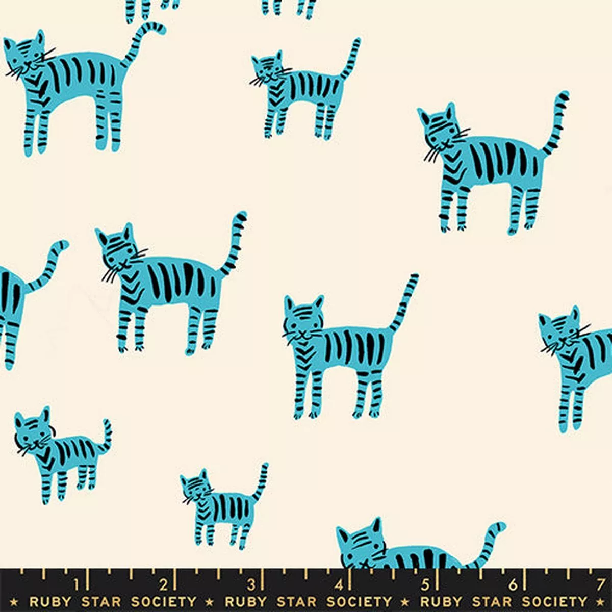 ruby-star-society-catnap-tiger-stripes-turquoise-fabric Ruby Star Society Catnap Tiger Stripes Turquoise Fabric