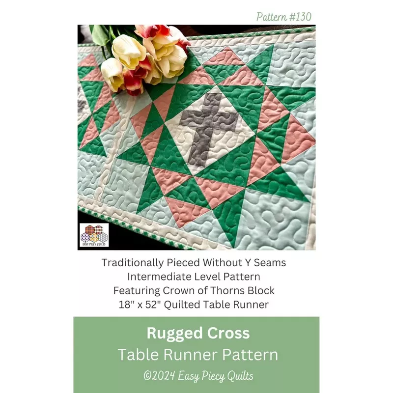 rugged-cross-quilted-table-runner-pattern Rugged Cross Quilted Table Runner Pattern