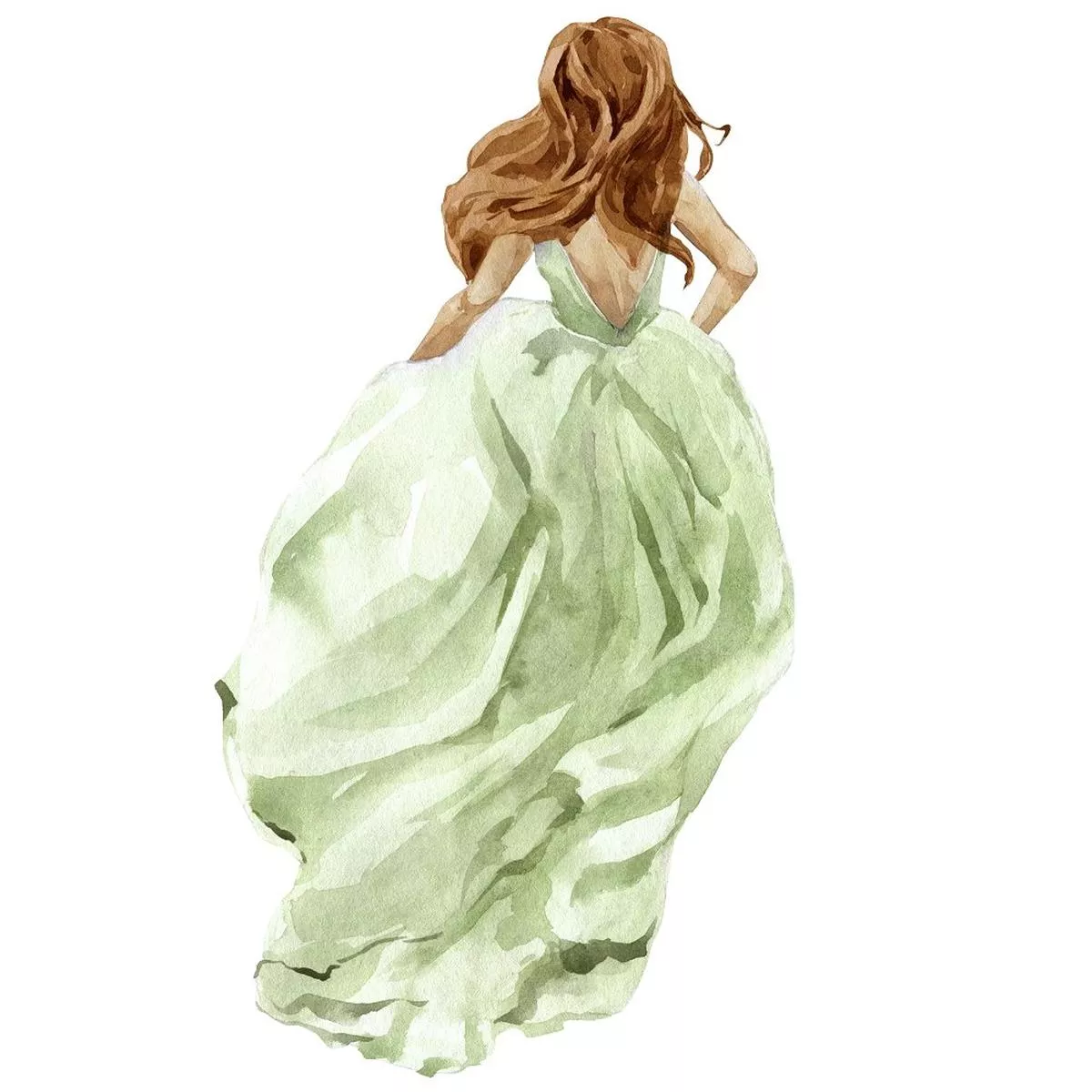 running-princess-fabric-panel-green Running Princess Fabric Panel – Green