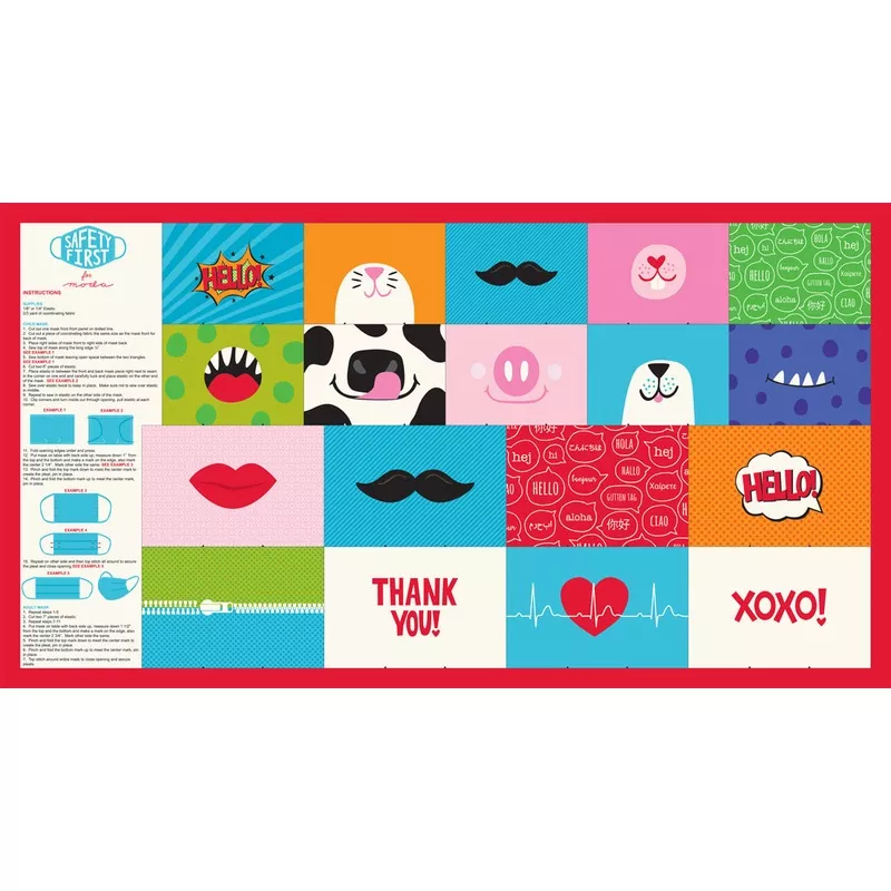 Safety First Panel by Stacy Iest Hsu for Moda Fabrics