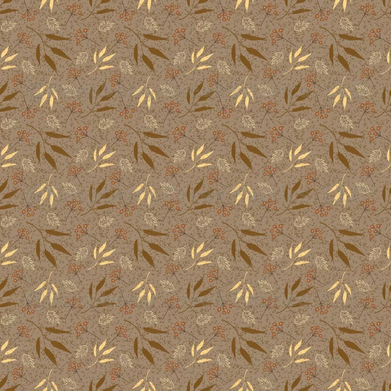 Scattered Leaves Garden-tan-Small Scale