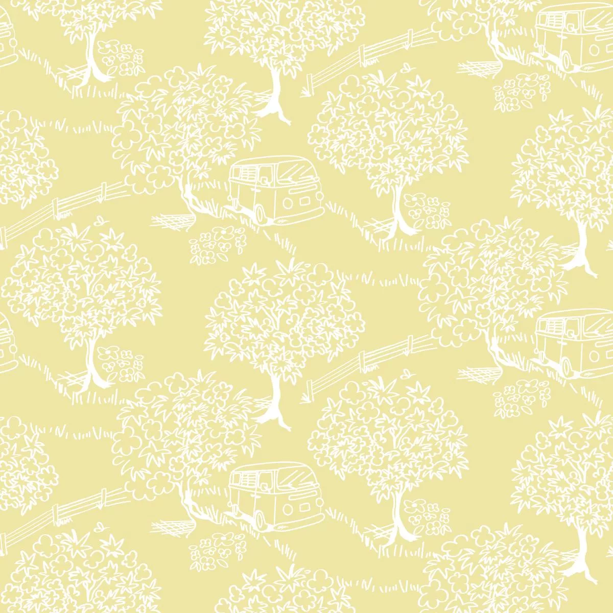 scenic-trees-on-beige-fabric Scenic Trees on Beige Fabric