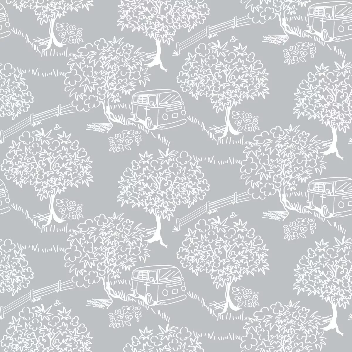 scenic-trees-on-gray-fabric Scenic Trees on Gray Fabric