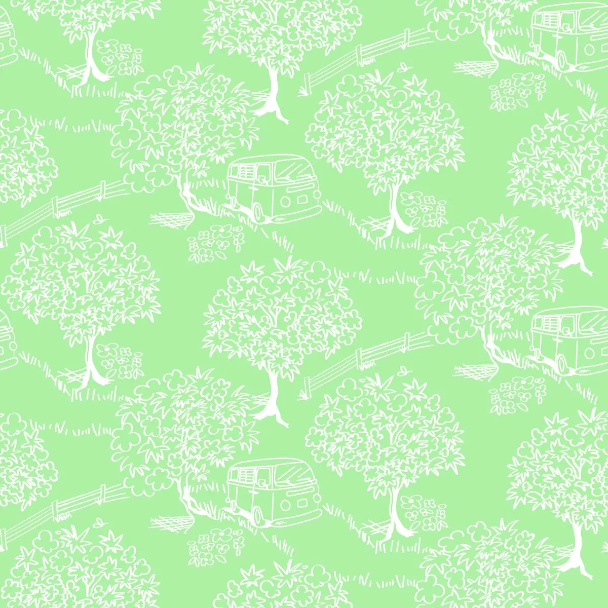 scenic-trees-on-green-fabric Scenic Trees on Green Fabric
