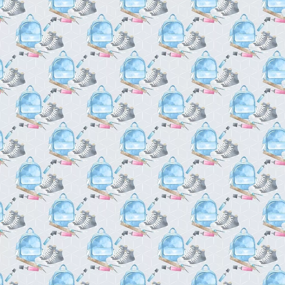 school-supply-bundle-on-box-fabric-grey School Supply Bundle on Box Fabric – Grey