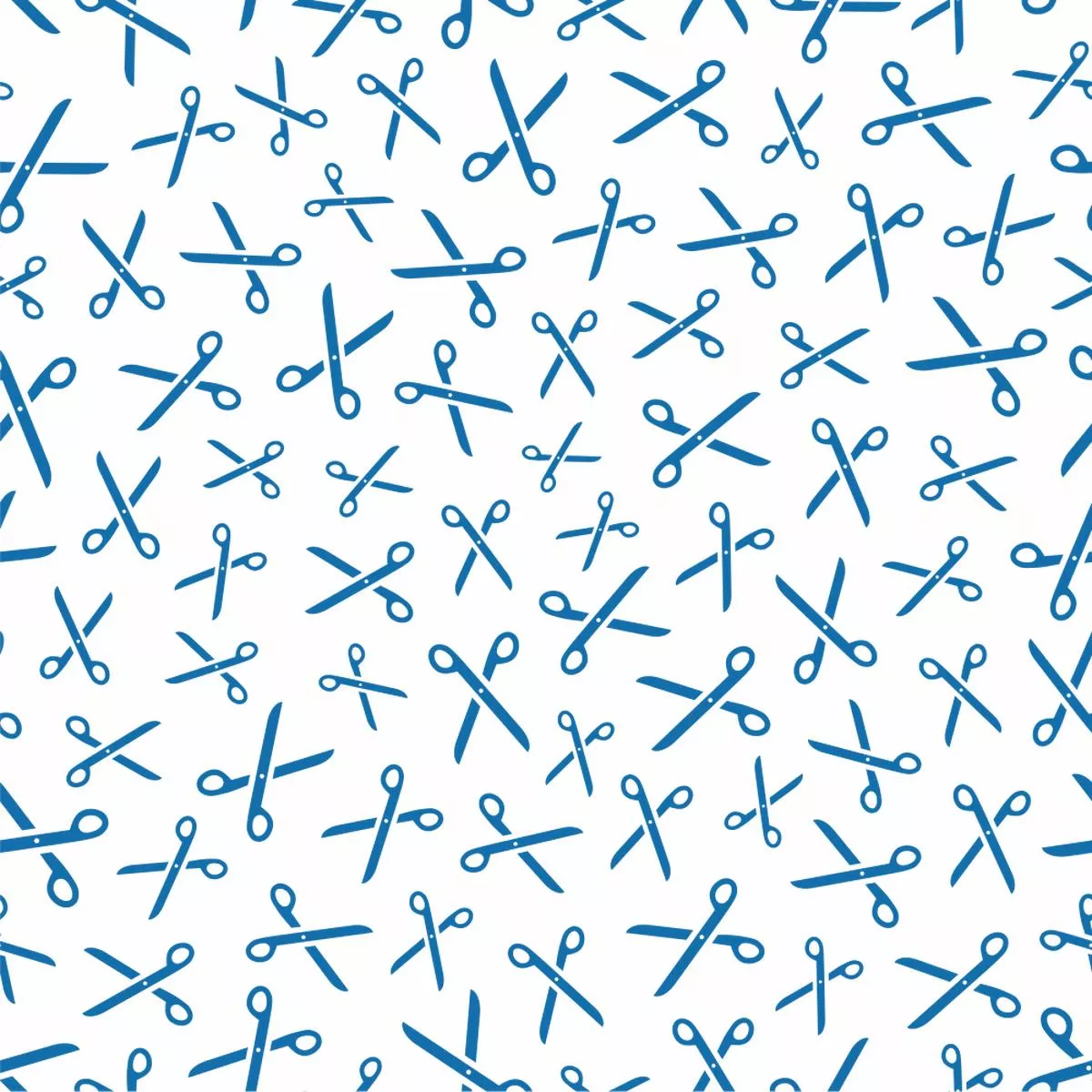 Scissors Fabric – Blue