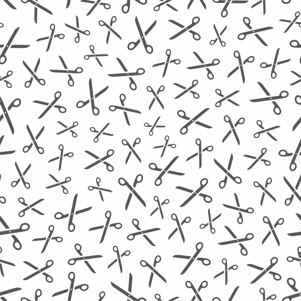 Scissors Fabric – Steel Gray