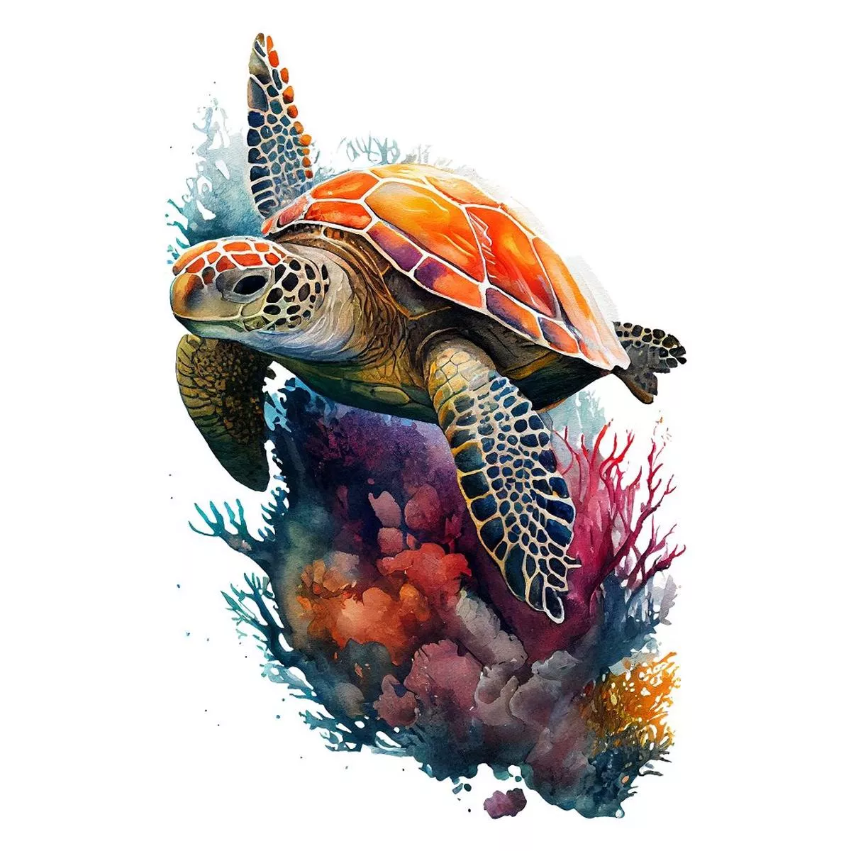 Sea Creatures Sea Turtle Fabric Panel