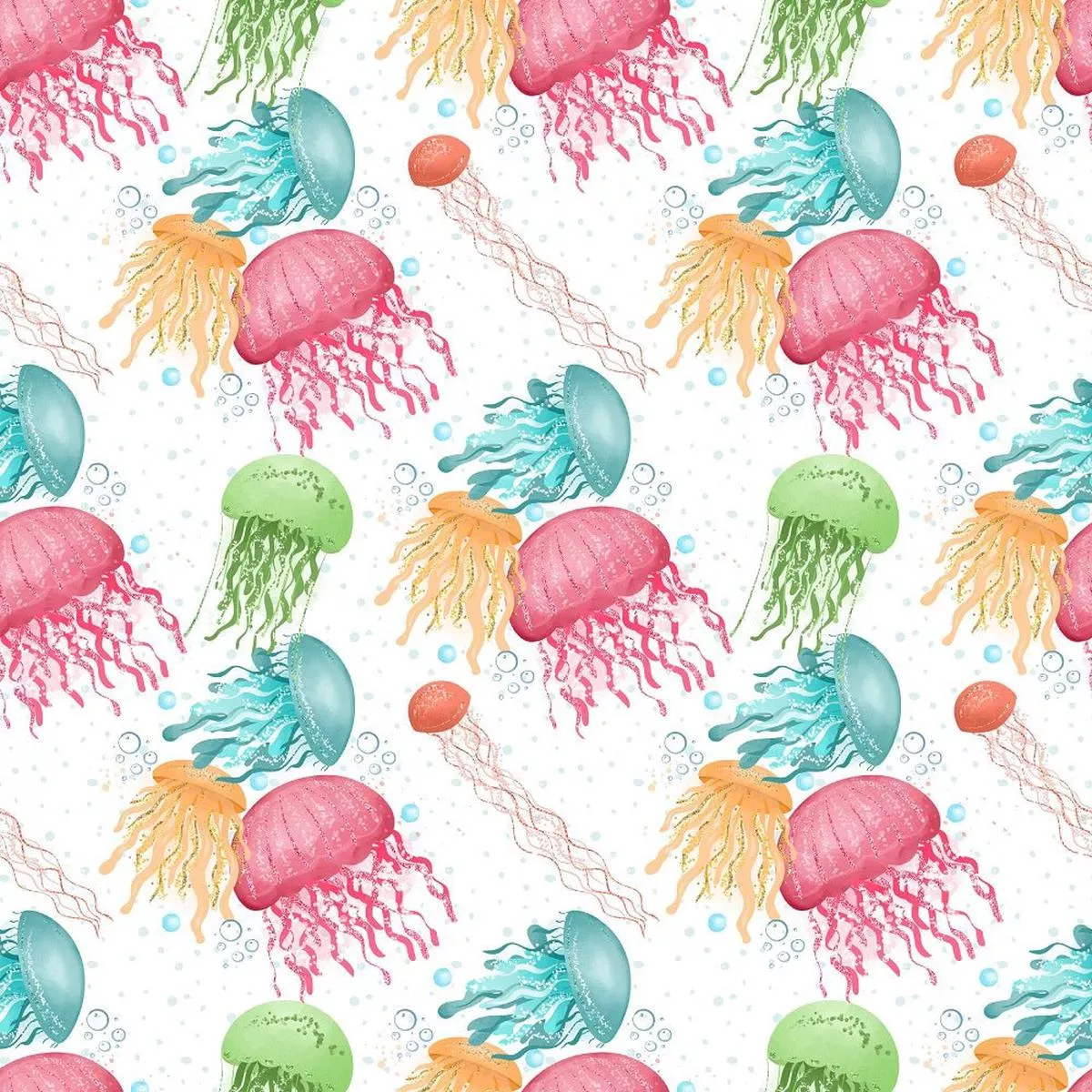 sea-jellyfish-smack-fabric-white Sea Jellyfish Smack Fabric – White