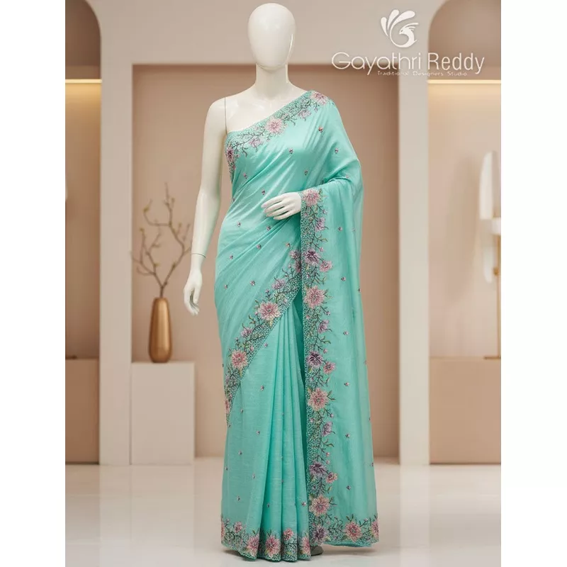 semi-dupion-silk-saree-sds95 SEMI DUPION SILK SAREE-SDS95