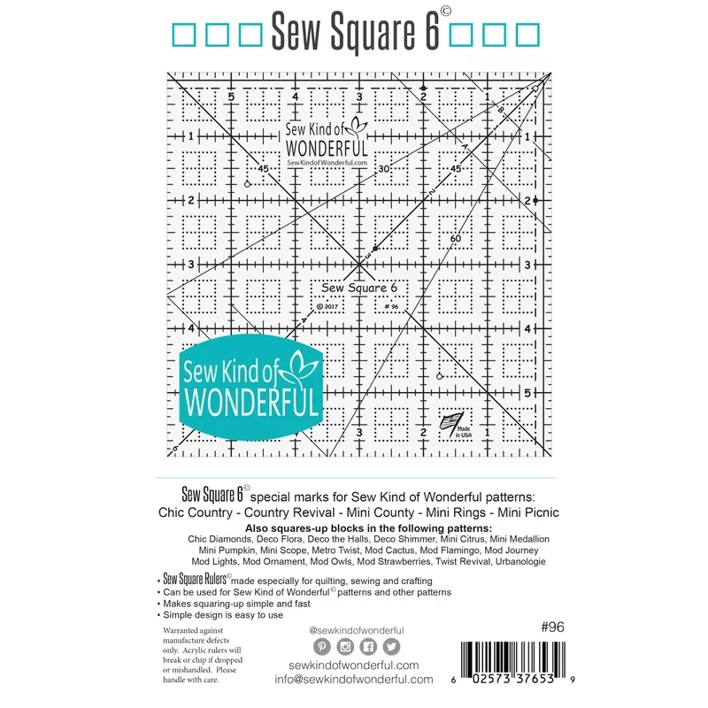 sew-square-6-ruler-template Sew Square 6 Ruler Template