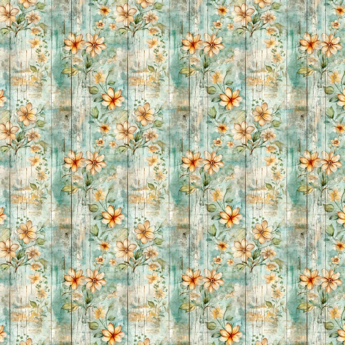 Shabby Rustique Pattern 1 Quilting Cotton Fabric
