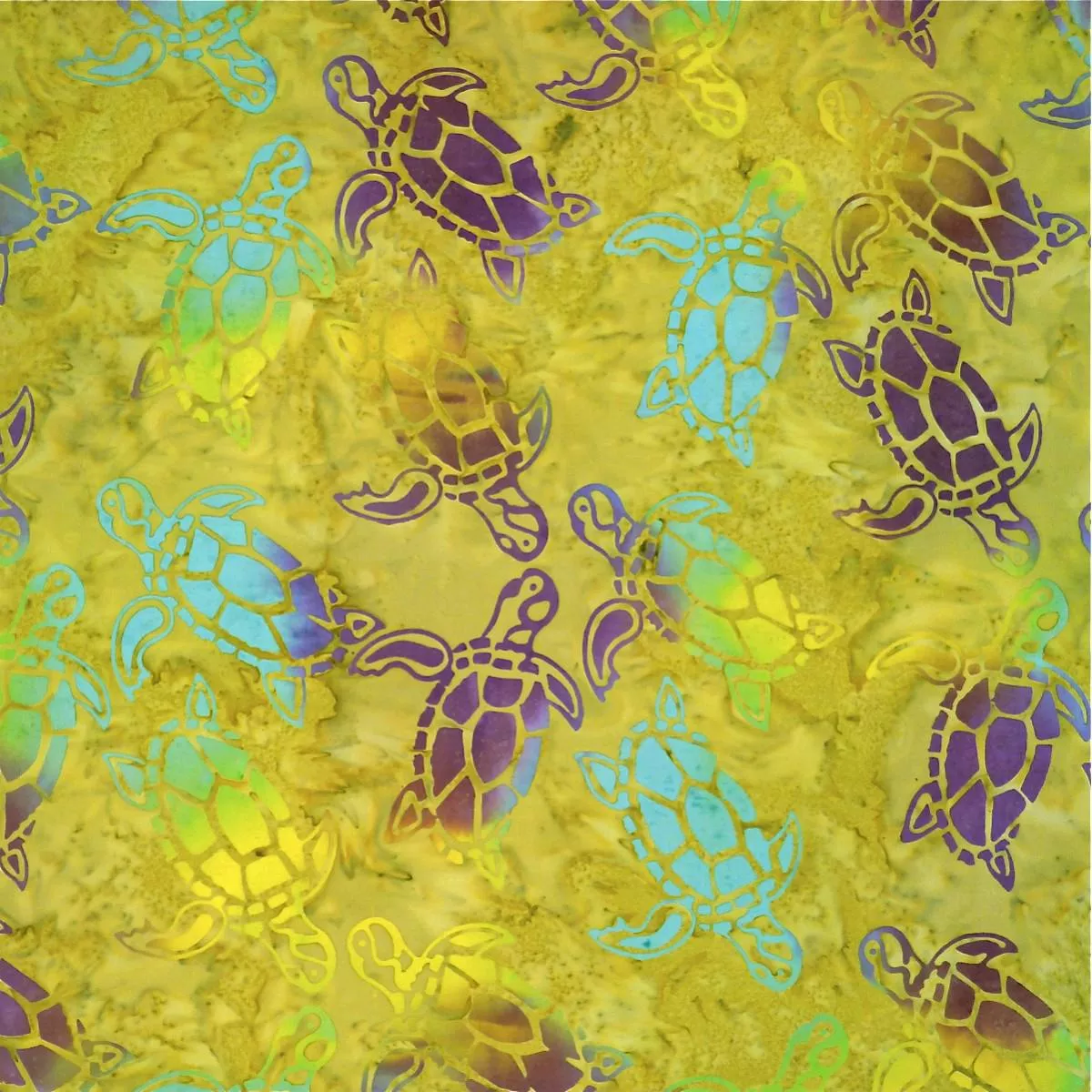 Shade Lime Turtle Point – Batik by Mirah Cotton Fabric