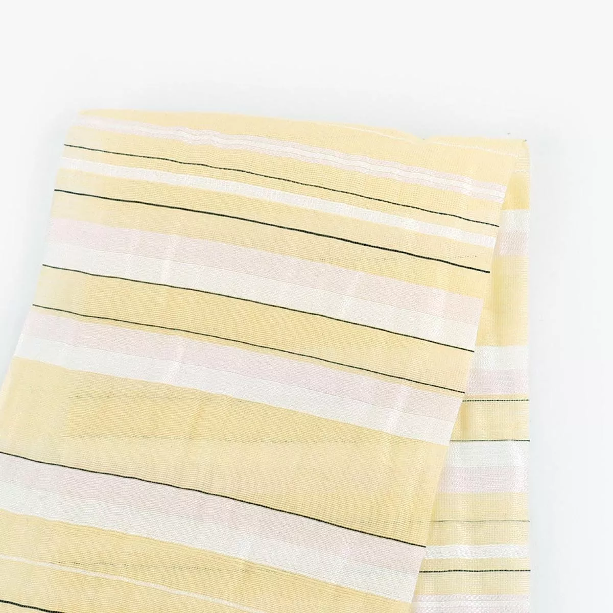 Sheer Rayon Blend Woven Stripe – Lemon Sherbert