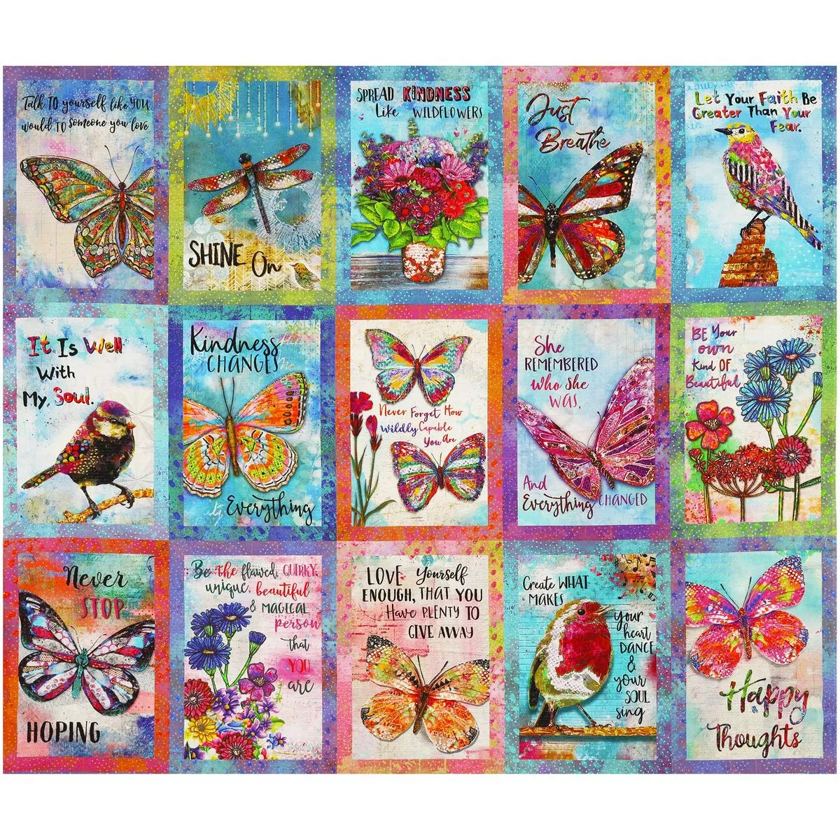 Shine On Fabric Collection – Spread Kindness Panel