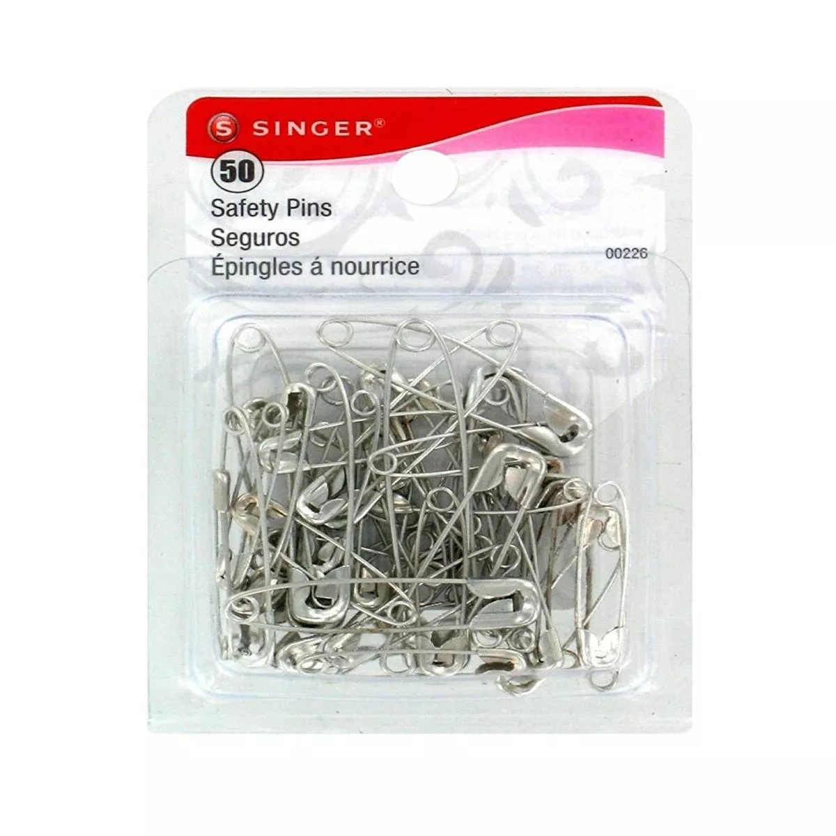 Singer Assorted Safety Pins 50ct 00226