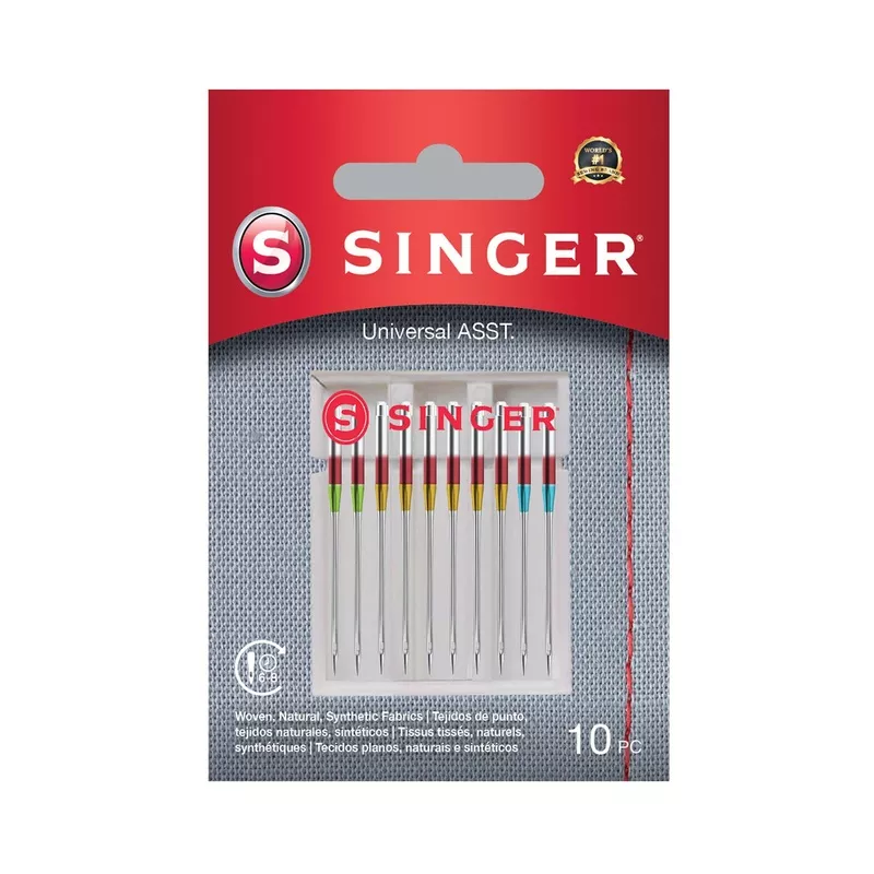 SINGER Universal Needles Assorted Sizes 10-Pack