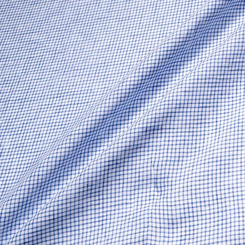 sky-blue-gingham-check-pure-linen Sky Blue Gingham Check Pure Linen
