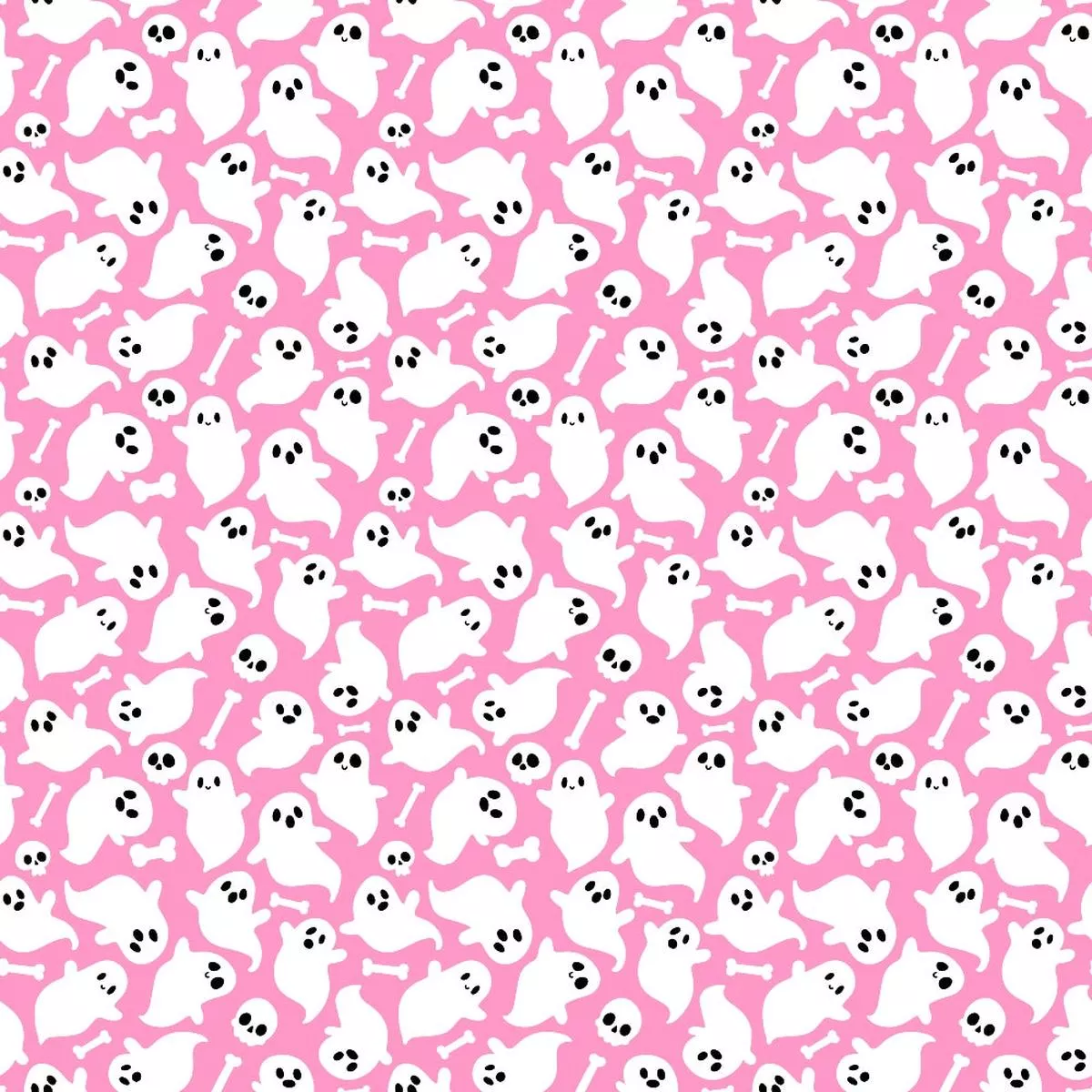 Small Pink Halloween Pattern 20 Quilting Cotton Fabric
