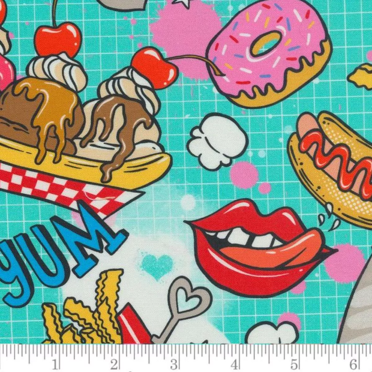 Snack Shack Laminated Coated Blue Raz by Crystal Manning