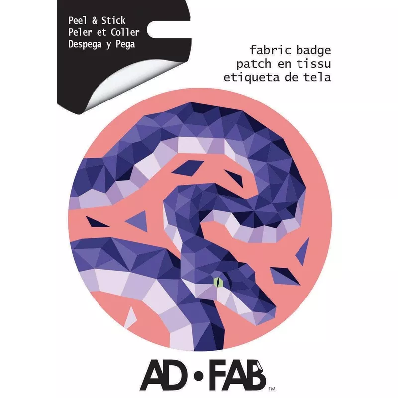 Snake Adhesive Fabric Badge 01 Multi