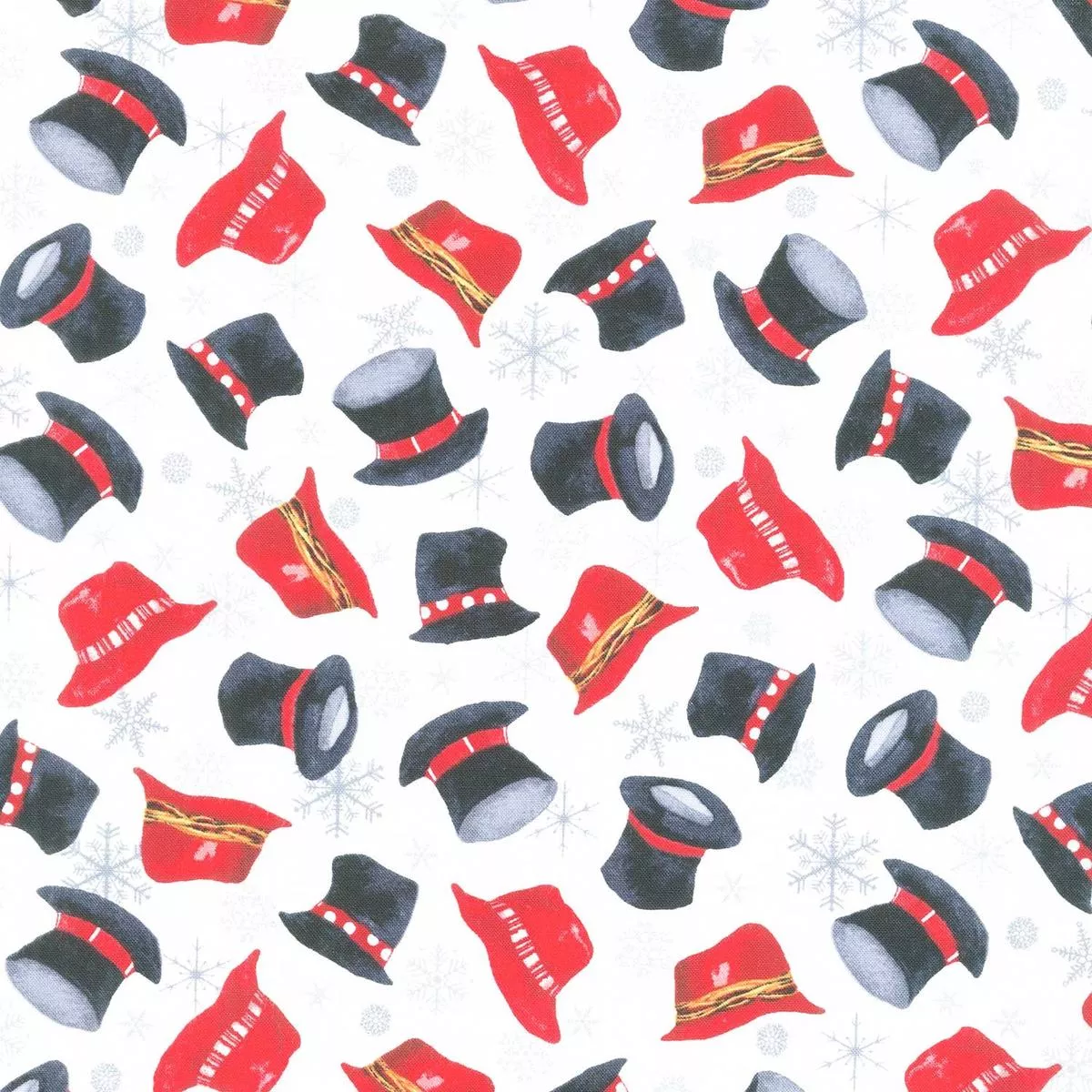 snow-crew-tossed-hats-multi-yardage Snow Crew – Tossed Hats Multi Yardage
