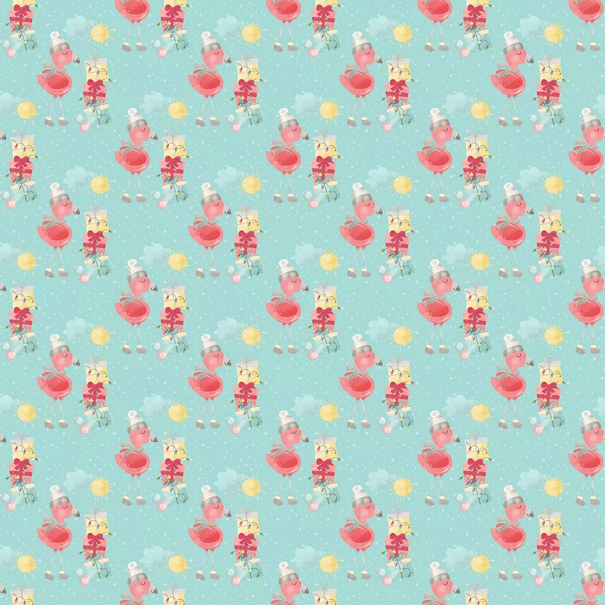 Snowing In The Tropics Fabric – Blue