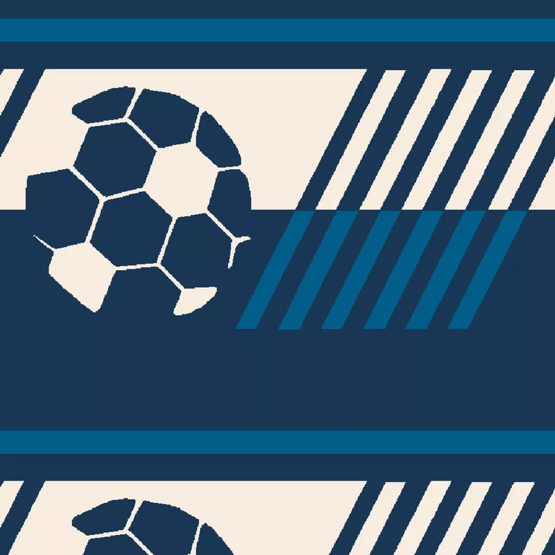 Soccer Stripe on Navy Fabric