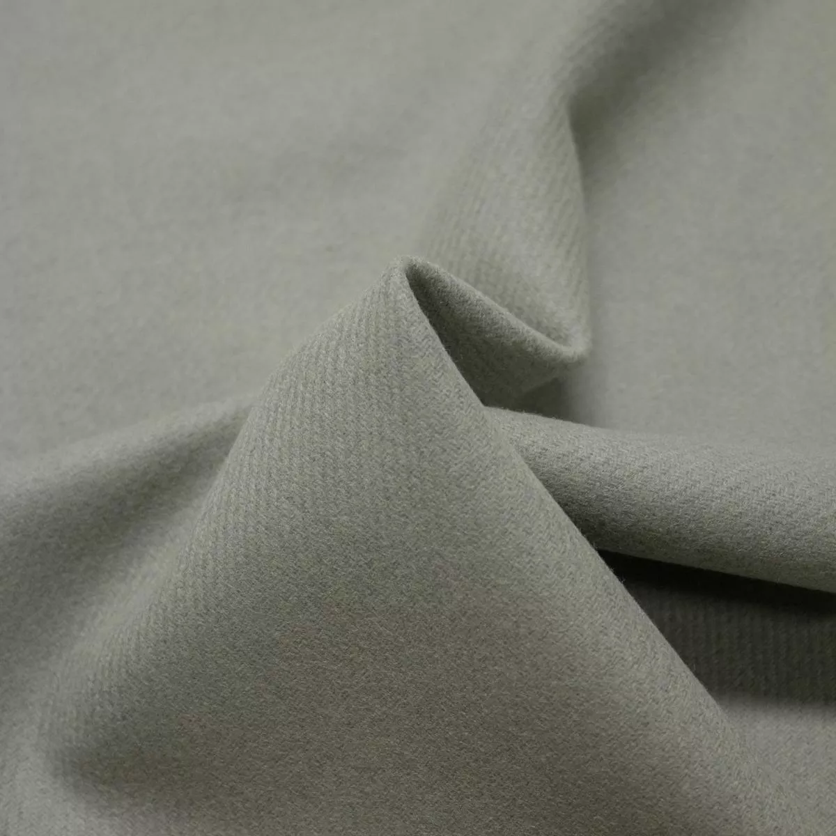 Sofia Gray Green Virgin Wool Cashmere Molton Fabric