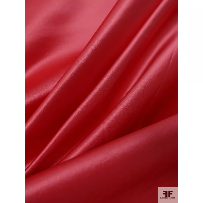 Solid Silk Duchess Satin – Coral