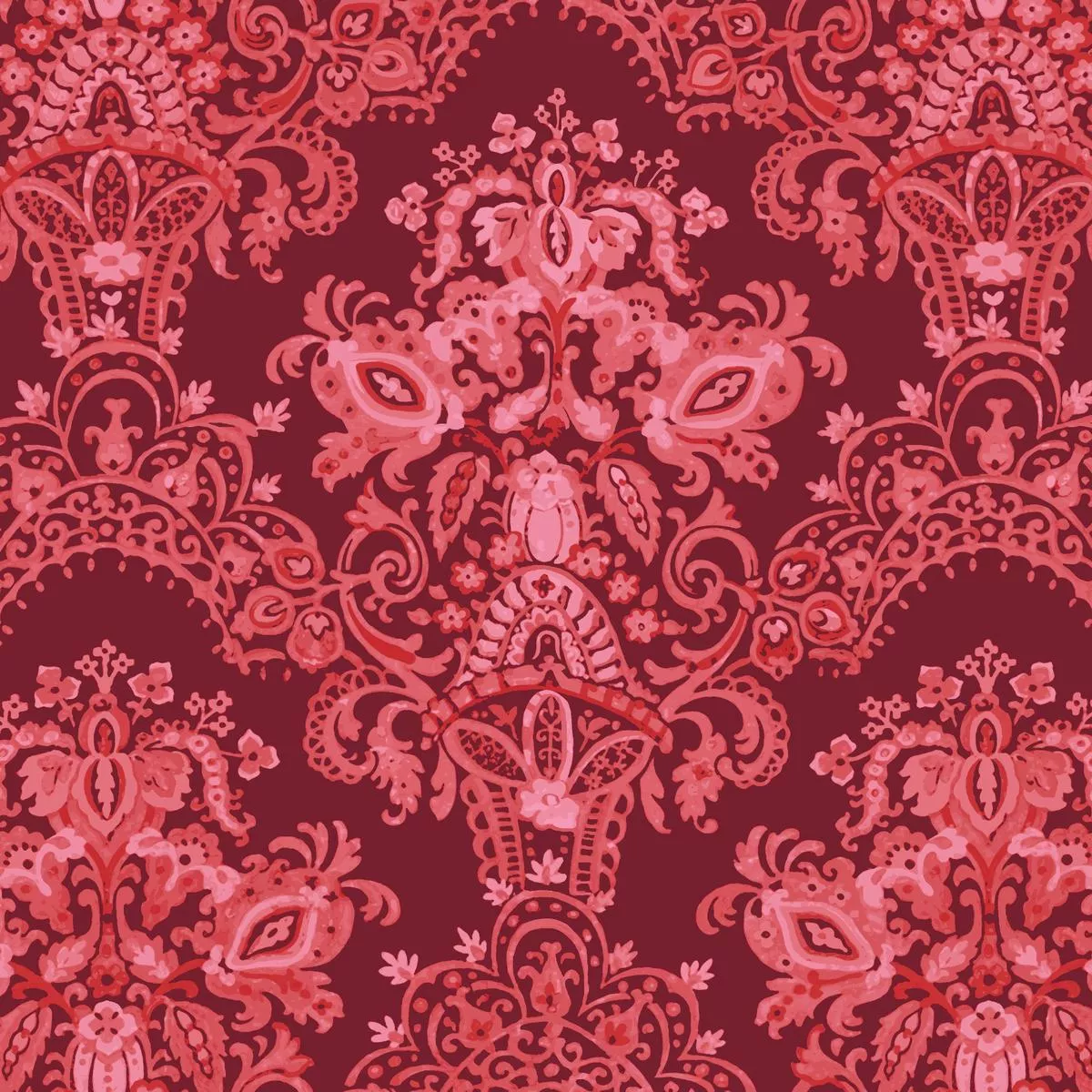 solstice-garden-on-berry-fabric Solstice Garden on Berry Fabric