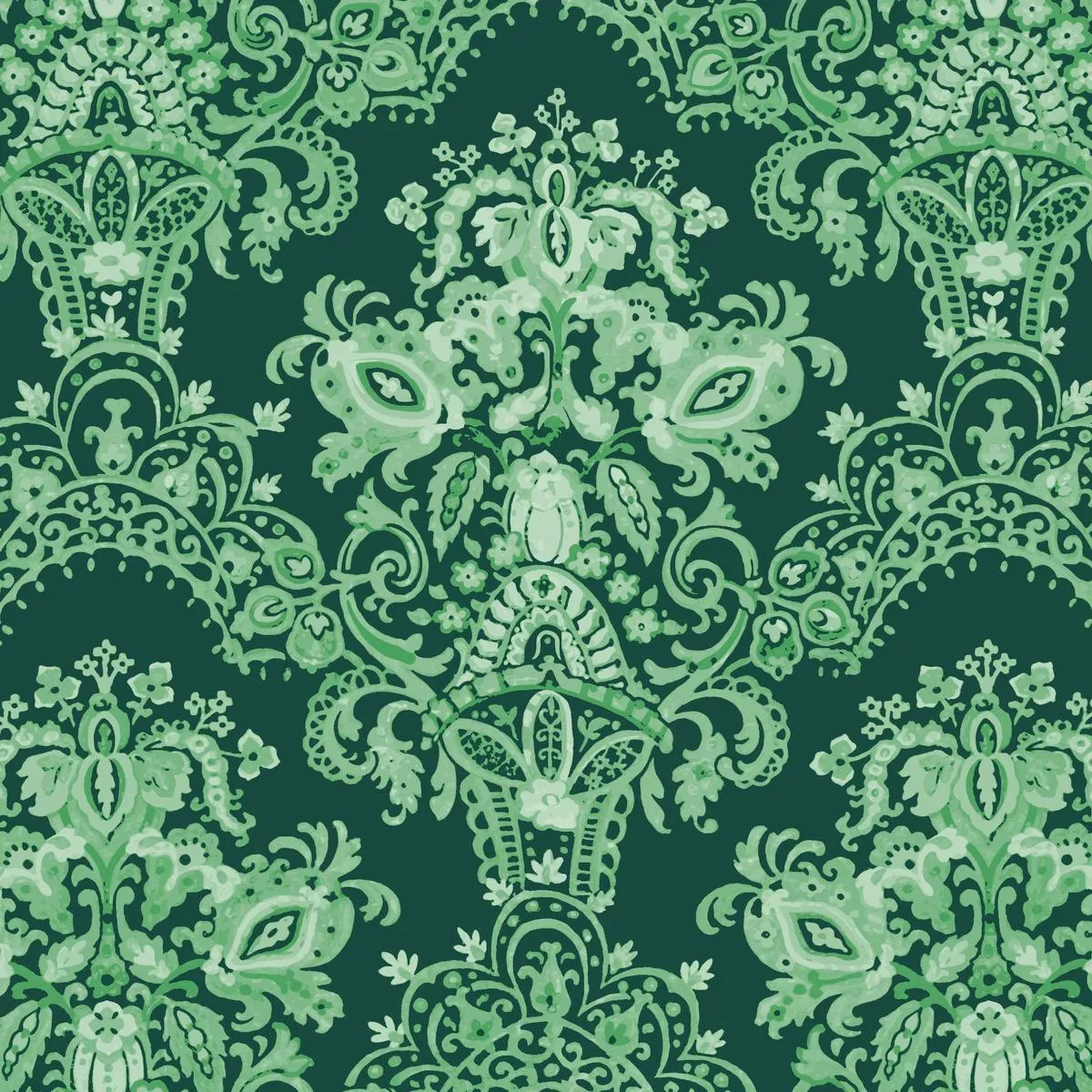 solstice-garden-on-dark-green-fabric Solstice Garden on Dark Green Fabric