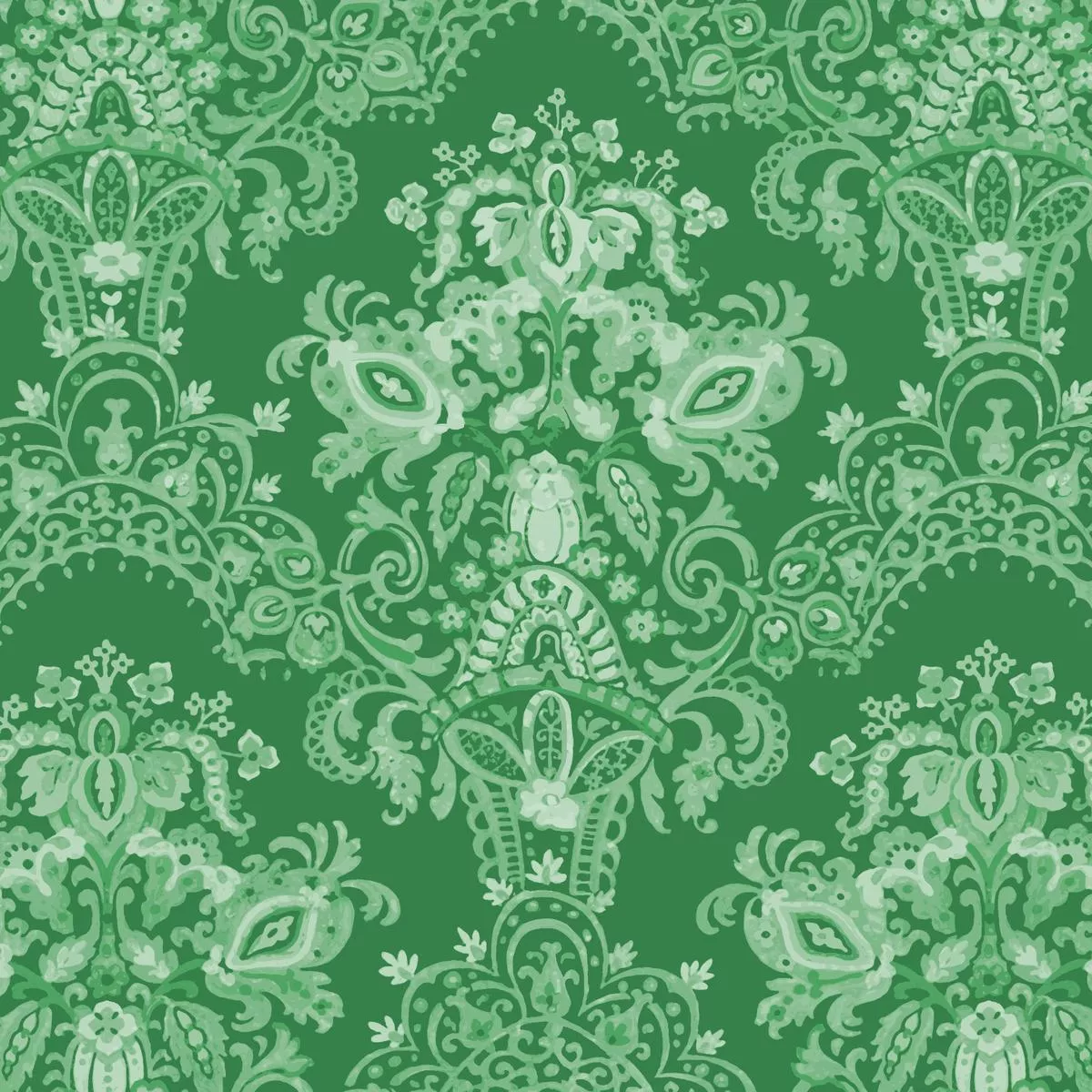 solstice-garden-on-green-fabric Solstice Garden on Green Fabric
