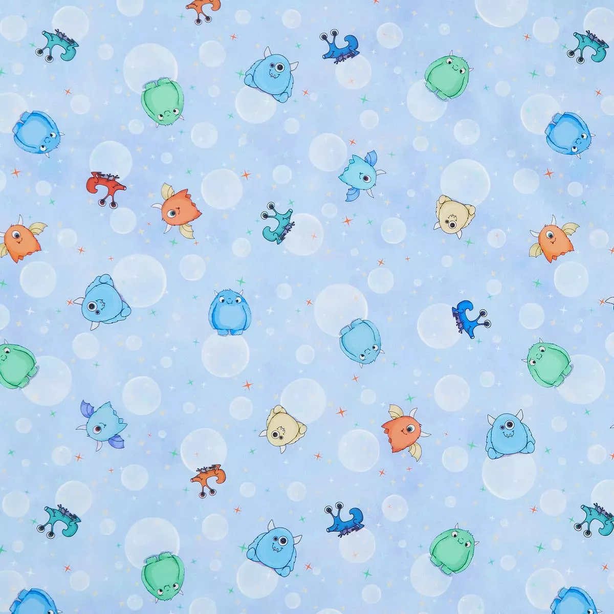 space-monsters-monster-bubbles-light-blue-yardage Space Monsters – Monster Bubbles Light Blue Yardage