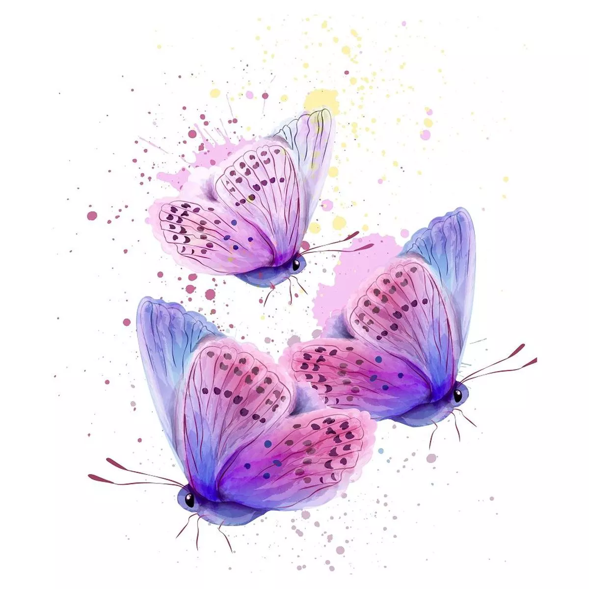 splash-paint-butterfly-fabric-panel Splash Paint Butterfly Fabric Panel