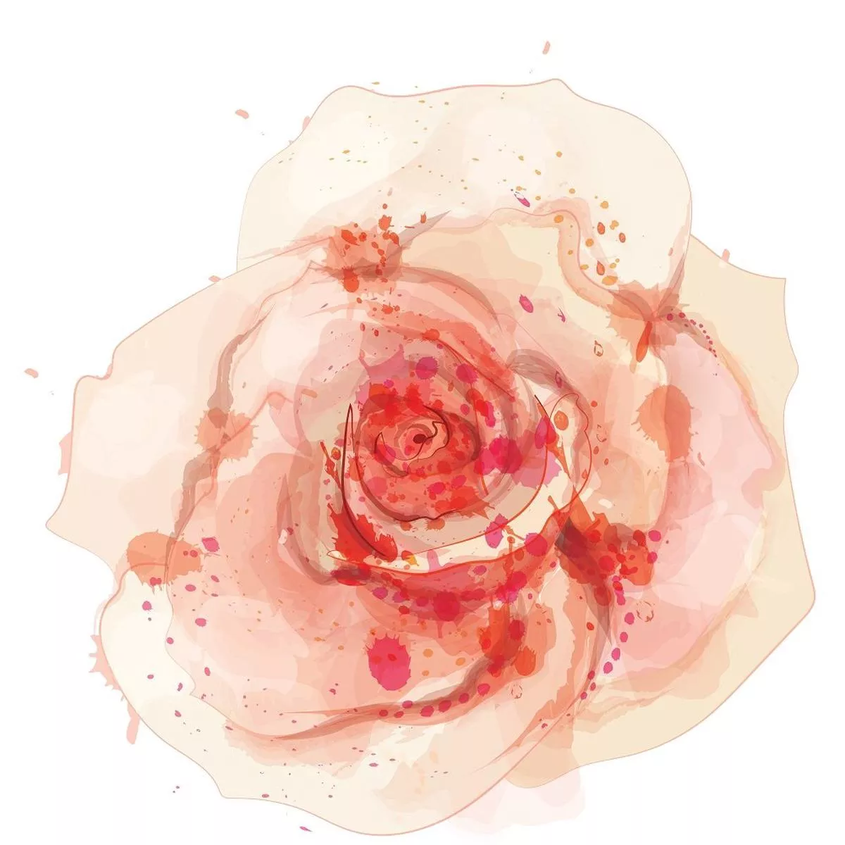 splash-paint-rose-fabric-panel Splash Paint Rose Fabric Panel