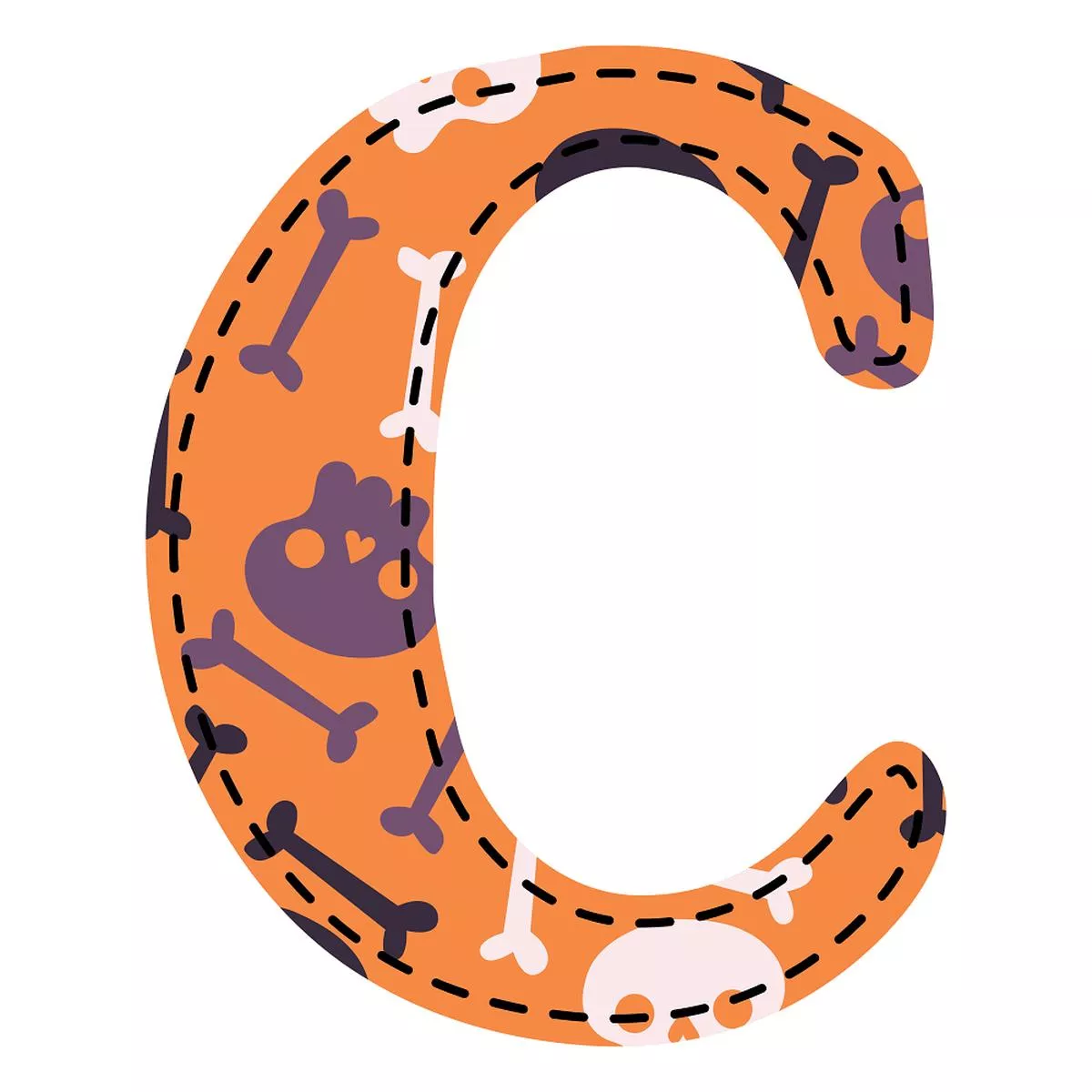 spooky-letter-c-fabric-panel Spooky Letter ”C” Fabric Panel