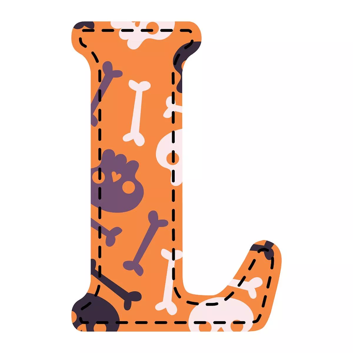 Spooky Letter ”L” Fabric Panel