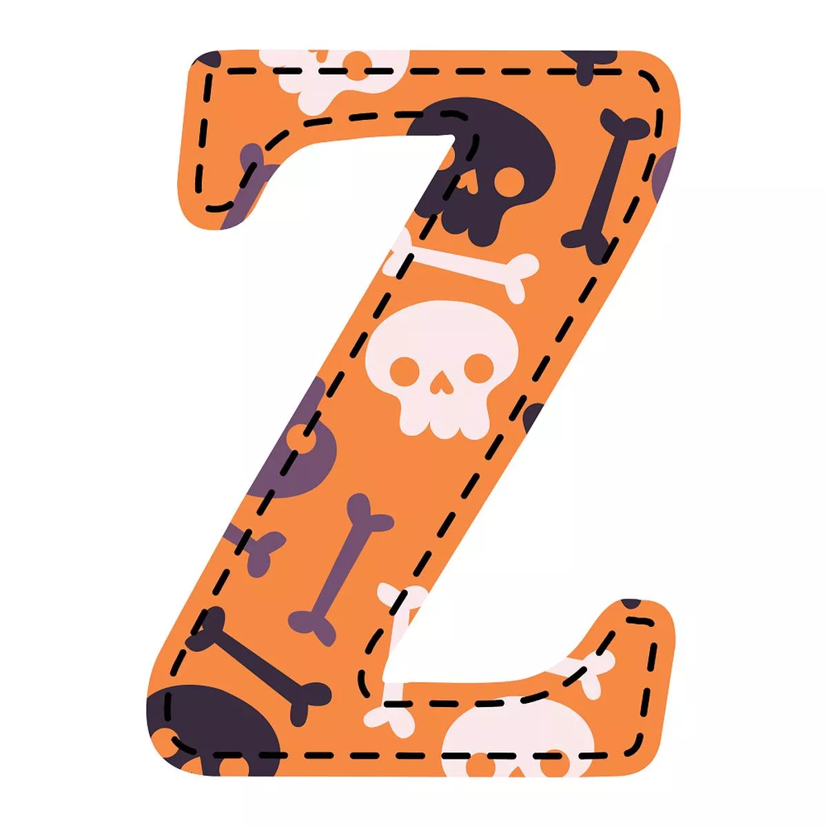 spooky-letter-z-fabric-panel Spooky Letter ”Z” Fabric Panel