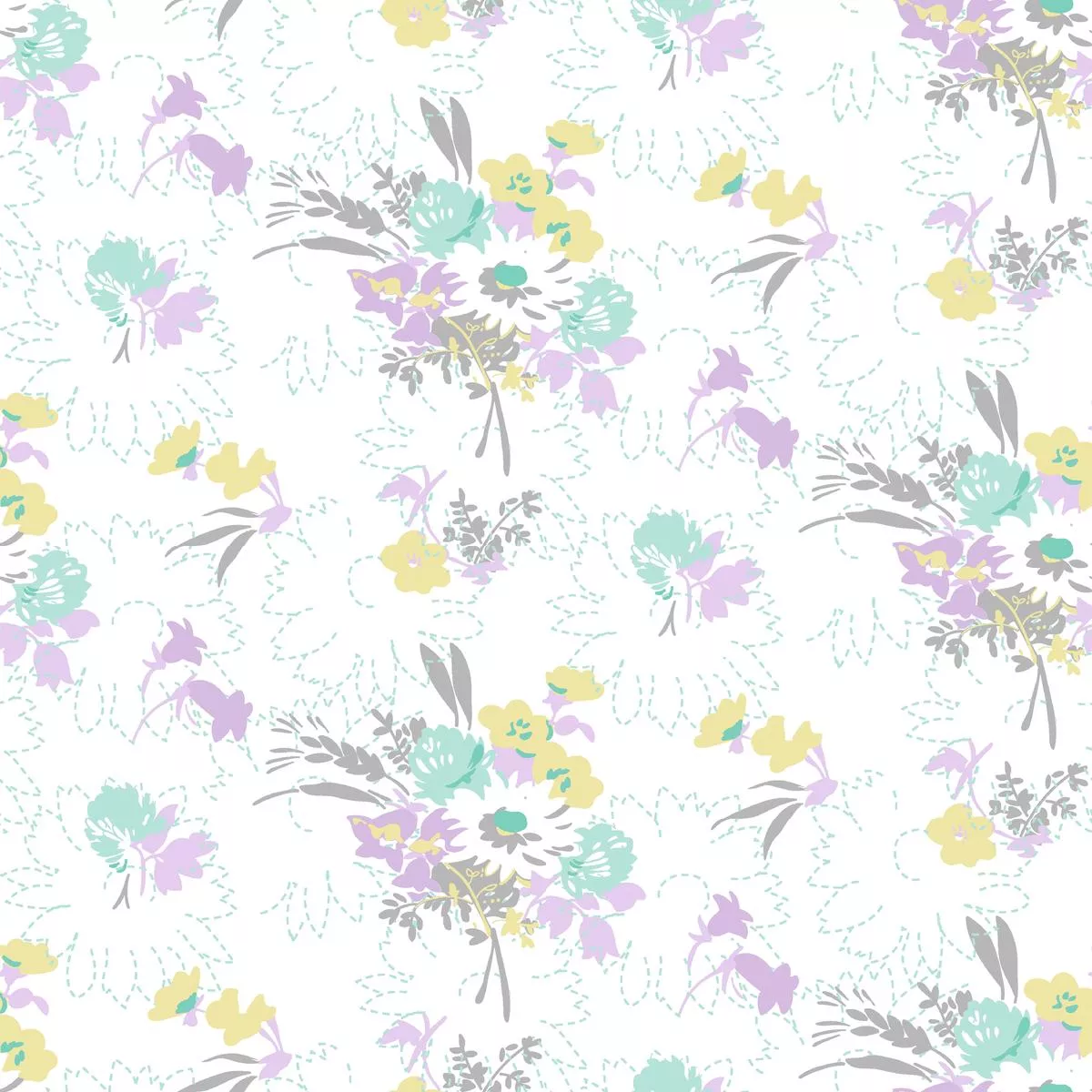 spring-bouquet-on-pastel-fabric Spring Bouquet on Pastel Fabric