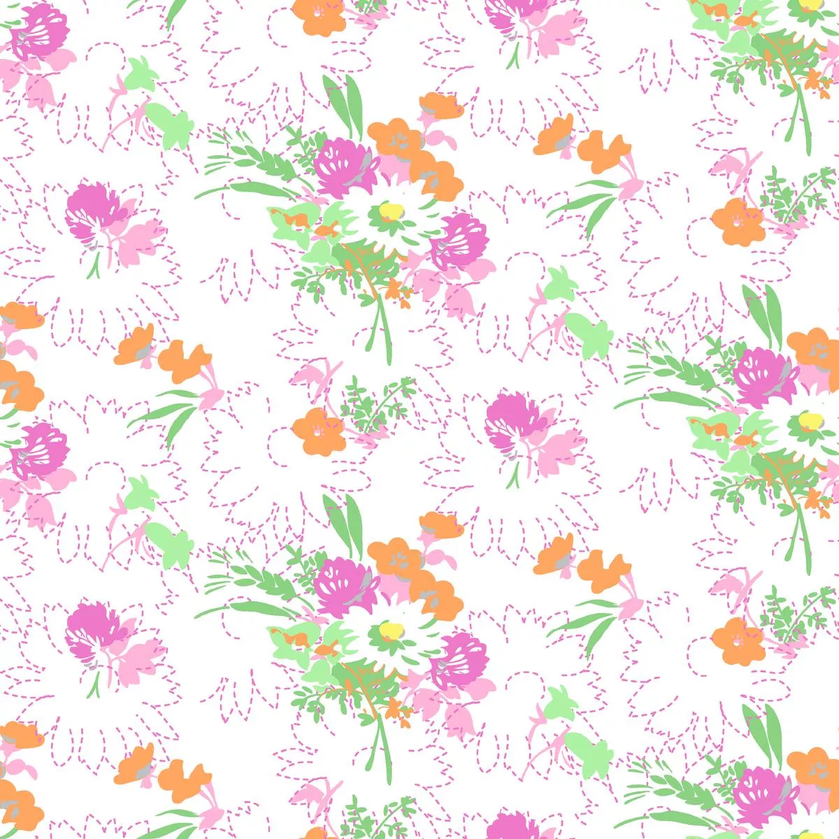 spring-bouquet-on-purple-fabric Spring Bouquet on Purple Fabric