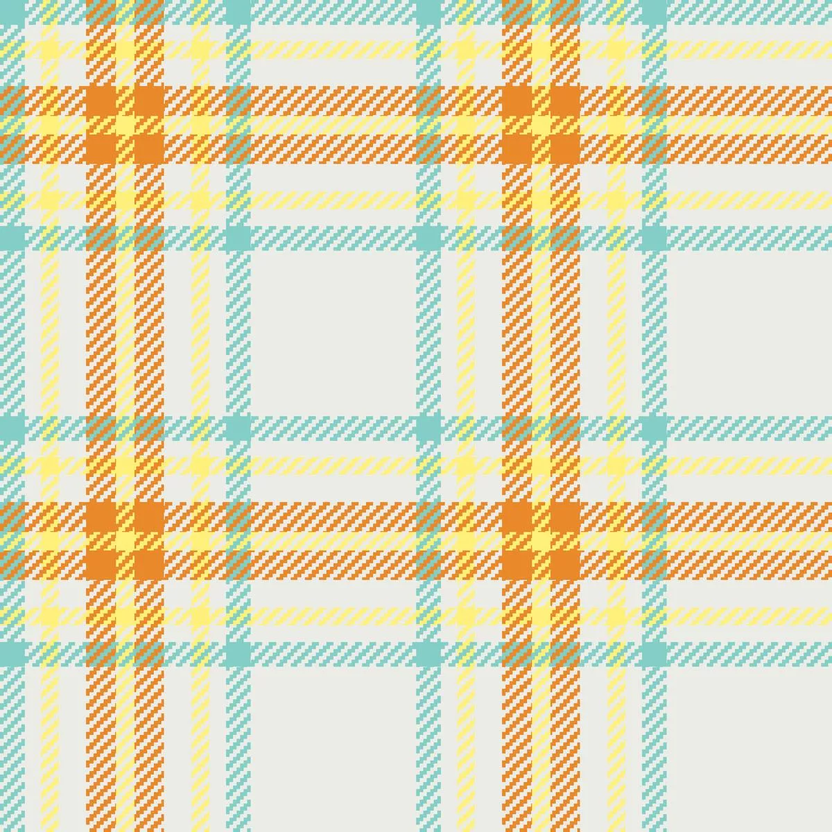 Spring Break – Orange Tartan Plaid Fabric