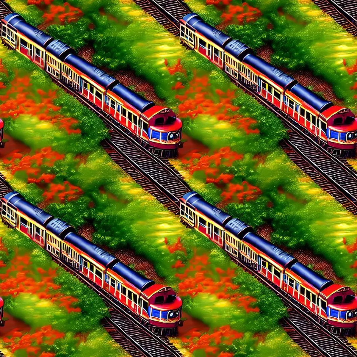 springtime-allover-train-fabric Springtime Allover Train Fabric