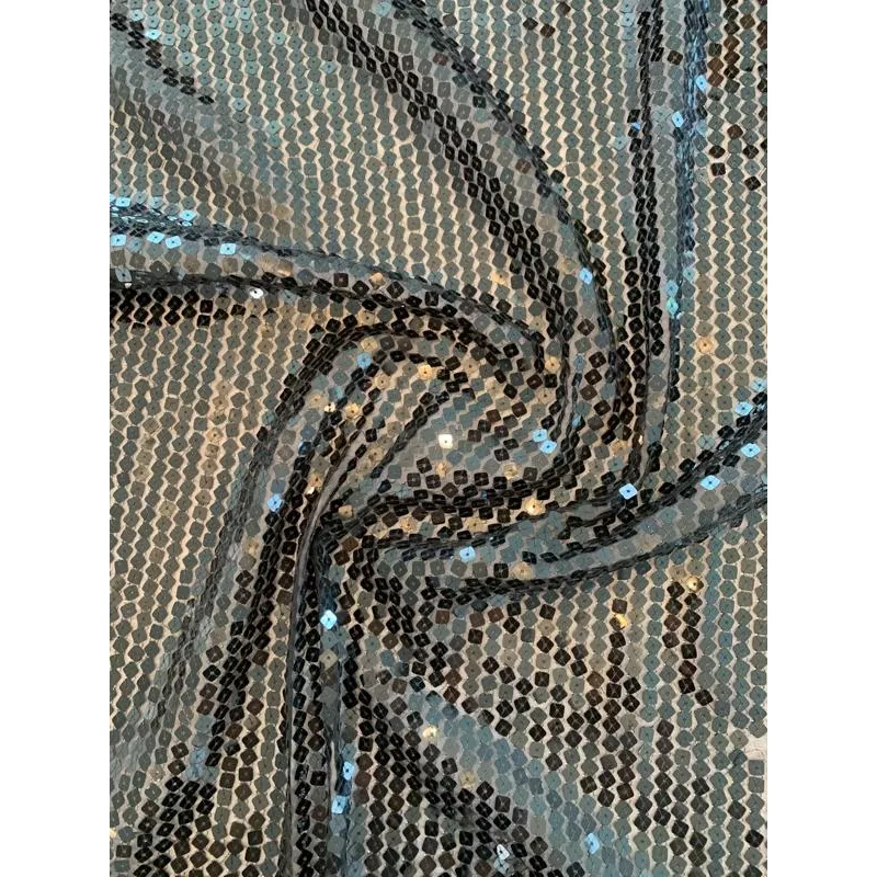 square-sequins-on-polyester-chiffon-black Square Sequins on Polyester Chiffon – Black